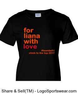 For Liana Ladies Cut- Black Design Zoom
