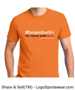 team be fri Unisex Tee- Tangerine Design Zoom